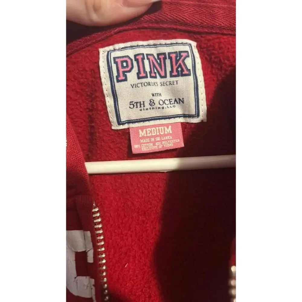 Red Pink Victoria Secret Hoodie - Picture 3 of 8